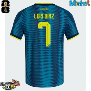 Kolumbia Luis Diaz #7 Vieraspaita MM-kisat 2026 Lyhythihainen